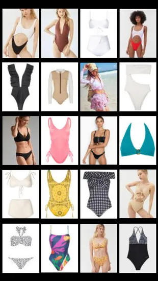 Pure Color Waist Plastic Rings One-Piece Swimwear for Lady