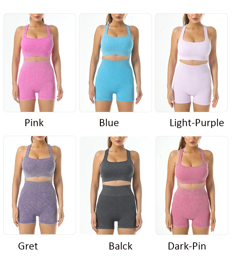 Best Selling Seamless Fitness Sportswear Set Workout Outfits Womens Gym Activewear