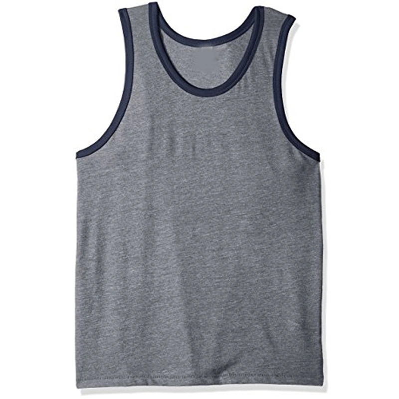 Sweat-Absorbent Breathable Scoop-Neck Hemmed Sports Fitness Casual Vest Custom Summer Bodybuilding Tanktop for Man