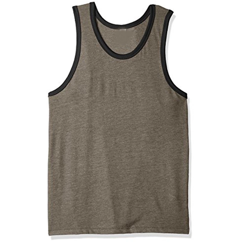 Sweat-Absorbent Breathable Scoop-Neck Hemmed Sports Fitness Casual Vest Custom Summer Bodybuilding Tanktop for Man