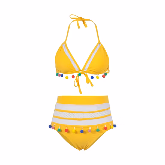 Traje de baño sexy de una pieza con inserción de malla para mujer