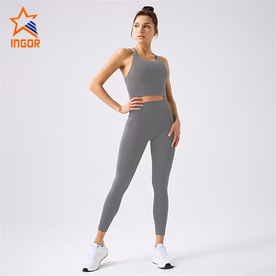 Ingor Sportswear Activewear Ropa de mujer personalizada Ropa deportiva de gimnasio Leggings con tejido reciclado y sostenible