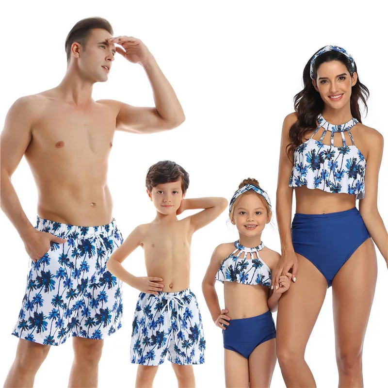 Fabricante de trajes de baño personalizados Traje de baño para bebés de playa Traje de baño para dama / hombre / niño / niña